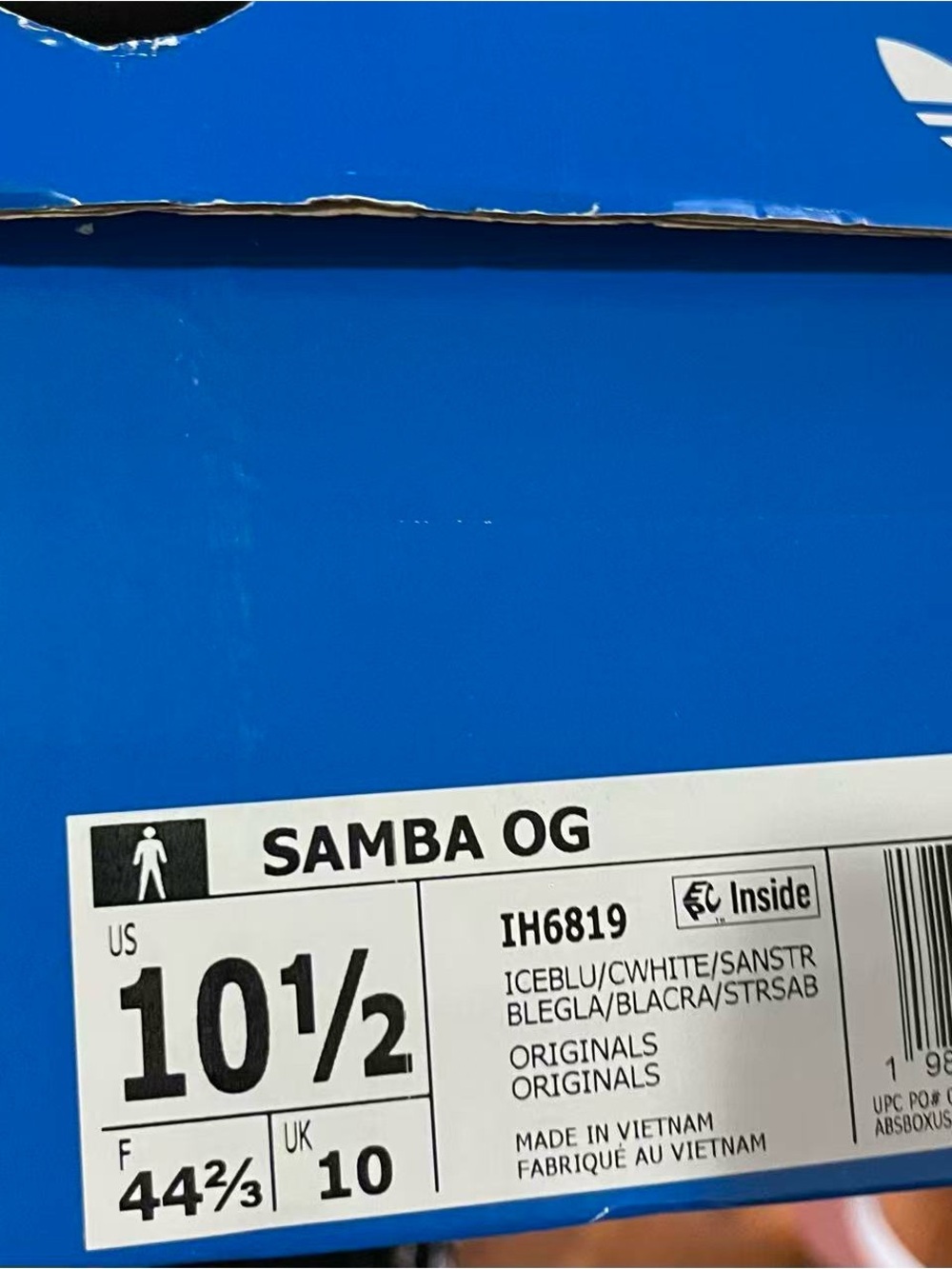 adidas Light Blue and White Samba-Style Men's Sneakers - Picture 4 of 7